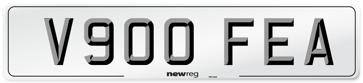 V900 FEA Number Plate from New Reg